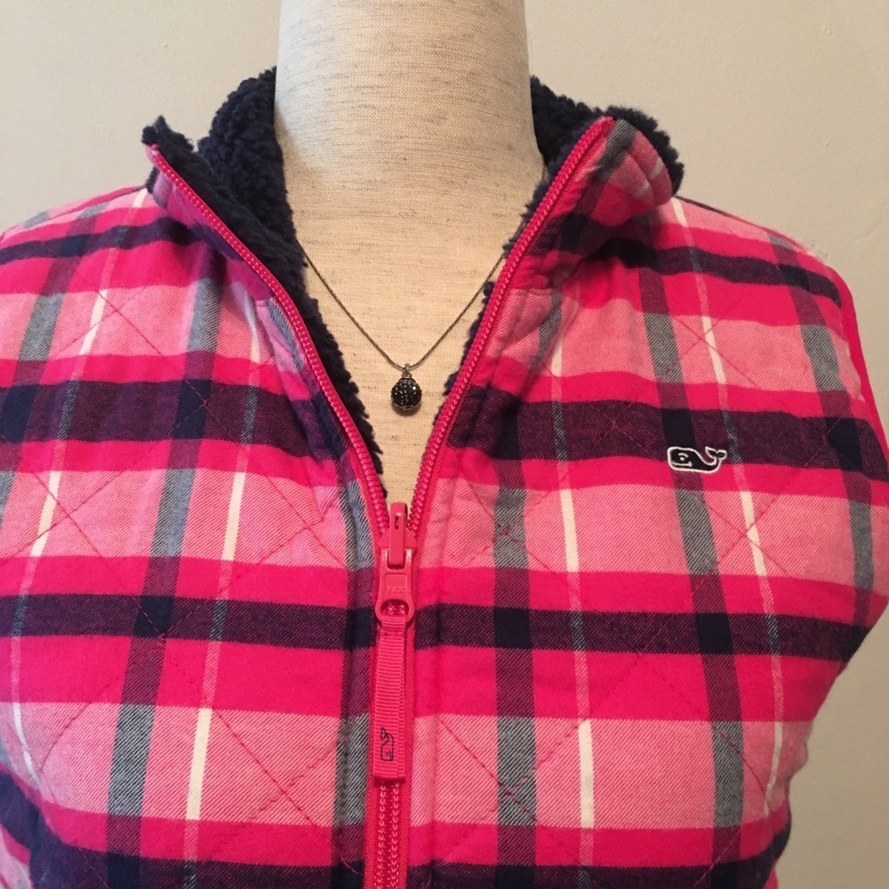 Vineyard Vines Reversible Vest Plaid Size Medium - Picture 4 of 10